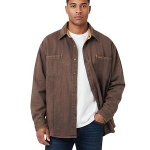 Vintage Carhartt Jacket Mens 3XL Brown Flannel Lined Canvas Workwear Shacket Y2K